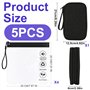 YanBous Lot de 4 Trousse de Toilette Sécurité Aéroport - Sacs à Liquides Anti-fuite 20x20cm, avec Organisateur de Câbles Univers