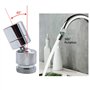 JaneYi 360° Pivotant Aérateur de Robinet Laiton 2 Modes Réglable Cuisine Robinet Filtre Barboteur avec Adaptateur de Buse - pour