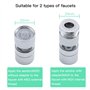 JaneYi 360° Pivotant Aérateur de Robinet Laiton 2 Modes Réglable Cuisine Robinet Filtre Barboteur avec Adaptateur de Buse - pour