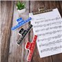 Clips de partition de Musique, 4 Pièces Note de Musique Clips Page Support Clamp Plastique Outil de Fichier pour Piano Livre Pin