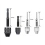 TOVOT 4 Pieces Keyless Mandrin à foret Adaptateur à changement rapide pour perceuse avec tige hexagonale 1/4" tige ronde 1/8" 1/