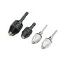 TOVOT 4 Pieces Keyless Mandrin à foret Adaptateur à changement rapide pour perceuse avec tige hexagonale 1/4" tige ronde 1/8" 1/