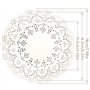 Cisolen 300 pièces Napperons en Papier Dentelle Nappe Ronde en Papier Décoration de Table d'anniversaire d'mariages élégant (3 T