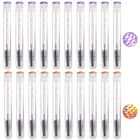 Brosses à Cils Tubes à Mascara Vide Réutilisables Brosses à Mascara en Cristal Mascara Brosse à Sourcils Applicateur pour Maquil