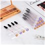 Brosses à Cils Tubes à Mascara Vide Réutilisables Brosses à Mascara en Cristal Mascara Brosse à Sourcils Applicateur pour Maquil