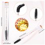Brosses à Cils Tubes à Mascara Vide Réutilisables Brosses à Mascara en Cristal Mascara Brosse à Sourcils Applicateur pour Maquil