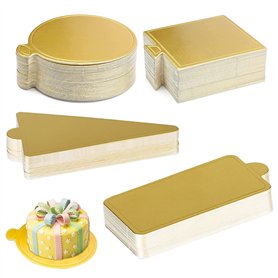 Base de Gâteau Mousse,CHENKEE 120 Pcs Mini Bases De Gâteau en Carton Mousse Cake Boards Décorative Planches Assiettes en Papier  Base de Gâteau Mousse