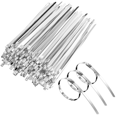 Gvolatee 100 pieces Attache Cable Inox 200mm