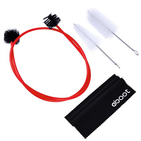 EBOOT Kit de Nettoyage de Trompette Brosse de Valve Brosse Souple avec Chiffon de Nettoyage