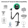 KDD Support Webcam avec Support Téléphone & Vis 5/8” 63.5cm Support Videoprojecteur Flexible, Pied Micro de Bureau Col de Cygne 