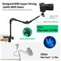 KDD Support Webcam avec Support Téléphone & Vis 5/8” 63.5cm Support Videoprojecteur Flexible, Pied Micro de Bureau Col de Cygne 