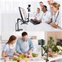 KDD Support Webcam avec Support Téléphone & Vis 5/8” 63.5cm Support Videoprojecteur Flexible, Pied Micro de Bureau Col de Cygne 