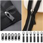 Eupneicu Tirette Fermeture Eclair [12 Pièces], Tirette Fermeture Eclair Remplacement, Métal Zipper Pull Amovible Pour Bagages, V