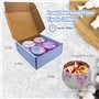 Orentas,Lot de 4 bougies parfumées en bois de soja naturel pur pour aromathérapie, cadeaux de Noël ou d'anniversaire,124.7 g (ja