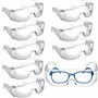 HJYDGJ Lot de 8 lunettes de protection transparentes pour les yeux