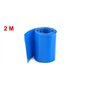 sourcing map Gaine Thermorétractable Emballage Batterie 2m Largeur 64 mm Tube thermorétractable chaleur PVC bleu pour batterie A