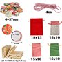 Calendrier de l'Avent en toile de jute à remplir et à suspendre,24 sachets en tissu pour emballage cadeau,2022,Sachet cadeau de 