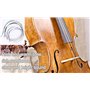 Unxuey Steel Core Cello Set complet de cordes A-D-G-C 4 prises de son Magnesium Soft avec diamètre épais pour violoncelle