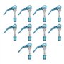 Unxuey Lot de 10 colliers de serrage pour tige de selle de vélo M6 × 65 mm Bleu