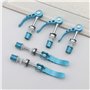 Unxuey Lot de 10 colliers de serrage pour tige de selle de vélo M6 × 65 mm Bleu