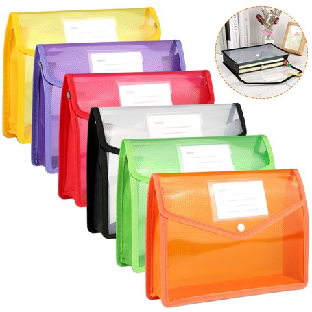 Lot de 6 porte-documents A5