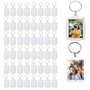 50 PCS porte-clés transparents avec cadre photo