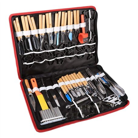 Yosoo 80Pcs Kit Outils Sculpture Culinaires Portable Alimentaire Outil Coupe Cuisinier Épluchage Fruit Légume Garniture pour Che