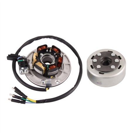 GOOFIT Magneto Stator Kit Rotor w lumière Remplacement pour POW6471 Motobineuse Moteur à Yx 160 CC Pit Dirt Bike Lanceur 150 CC