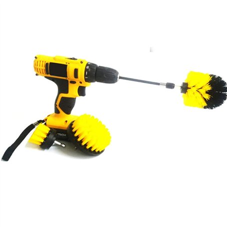 Lot de 4 brosses de nettoyage en nylon avec rallonge de 15