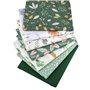 Carrées de Tissu Patchwork en Coton 7 pièces Tissus en Coton Bundle 50 * 50cm Motif Floral et Pois Assortis Tissus de Coton au M