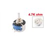 sourcing map Diamètre 4 mm pieds Shaft 3 borne 4.7K ohms tour unique fil enroulé potentiomètre 3W