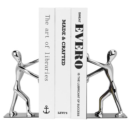 Kioneer Serre-Livres En Acier Inoxydable Robuste Et Antidérapant