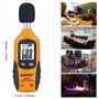 OKEPS Mètre du Niveau sonore, Risepro® Digital Audio Decibel Mètre Bruit Mesurer Appareil Double testeur de gammes 40dba-130dba