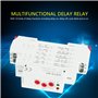 GRT8-M1 Relais Temporisé Multifonctionnel, 35mm CA Montage sur Rail DIN Relais Multifonctionnel Temporisé avec 10 Fonctions CA M