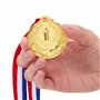 Médailles de Vainqueur avec Rubans, 6 Récompenses Gagnant en Métal, Première Place, Premier Prix, 5 cm de diamètre