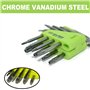 Lot de 9 Mini Clés Hexagonales Torx de Petite Taille Tournevis Etoile T5 T6 T7 T8 T9 T10 T15 T20