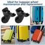 2 Pièces Valise Roues de Remplacement, ELEPRUC Roues de Valise, Roulette Valise, Roues pour Bagages, Roues de Rechange, Valise R
