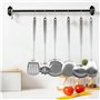 Refein Lot de 6 ustensiles de cuisine professionnels en acier inoxydable - Spatule pour wok - Louche - Écumoire - Spatule fendue