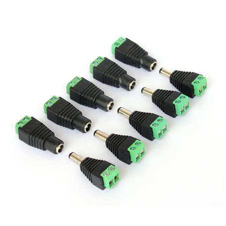 10x Connecteur DC mâle/femelle verser caméra de vidéo surveillance 2