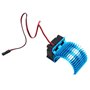 Dissipateur de chaleur de moteur RC bleu ciel avec ventilateur de refroidissement pour moteur sans balais 540 550 3650 3660 pour