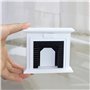 WANGCL maison de poupées cheminée blanche Mini cheminée 1/12 accessoires de maison de poupée meubles de maison de poupées en boi