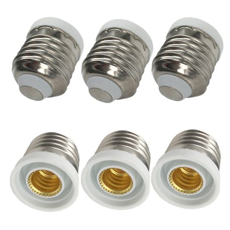 DZYDZR Lot de 6 adaptateurs de culot E27 vers E12 pour lampes LED