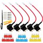 FULARR® 5Pcs Premium ACU Moyen Add-A-Circuit Porte-Fusible