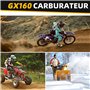 CarBole Carburateur GX160 avec Démarreur à Rappel, Bobine d'allumage et Filtre à Air pour Moteur GX140 GX168 GX200 5HP 5.5HP 6.5