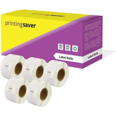 Printing Saver 5x 11353 12 x 24 mm Compatibles Étiquettes Multi-usages (1000 Étiquettes par Rouleau) pour Dymo LabelWriter 310 3
