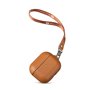 Haobobro Étui en Cuir avec dragonne Amovible pour Apple AirPods (3ᵉ génération) - Fabriqué à la Main - Cover Protection AirPods