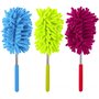 CHUANGOU Plumeau Poussiere Microfibre avec Tige télescopique pour éliminer la poussière et Les Taches sur Les fenêtres et Les Me