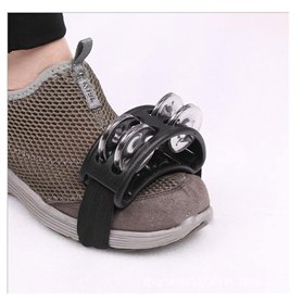 Tambourin à pied instrument de musique à percussion pour bras et pieds (noir