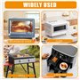 mongtsamz Grille Air Fryer, Acier Inoxydable Grille pour Air Fryer Réutilisable Supports de Friteuse à Air Comprimé 16x16x10CM A