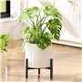 jinminamz Support Pour Plantes Réglable,Pot De Fleurs Porte - Plantes Porte - Fleurs Tabouret En Fer Adapté Pour Les Pots De 20
